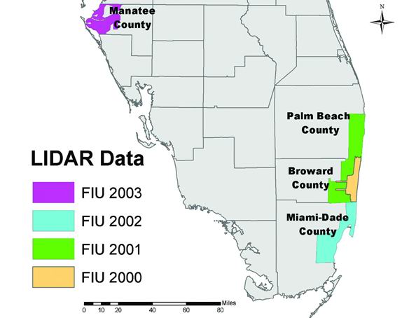 Areas of LIDAR Data Acquisition